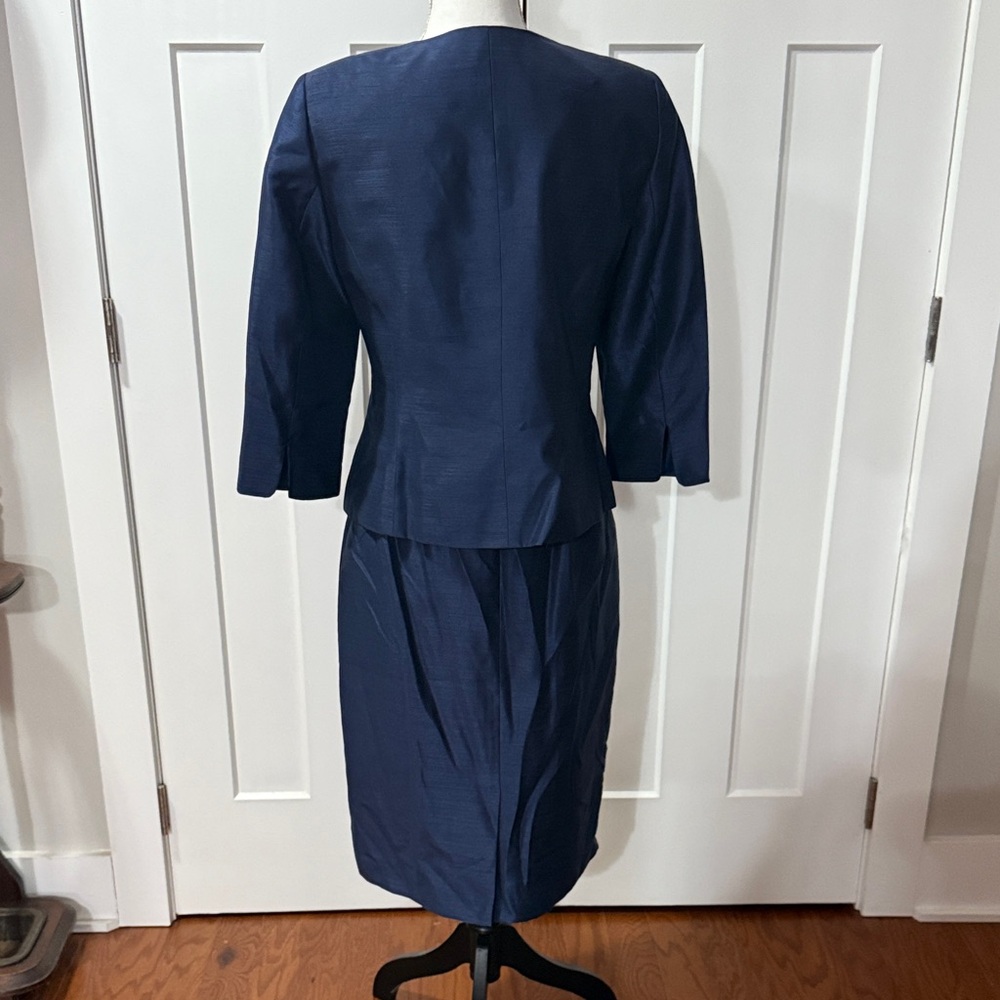 Kasper Navy Skirt Set - Picture 3 of 4